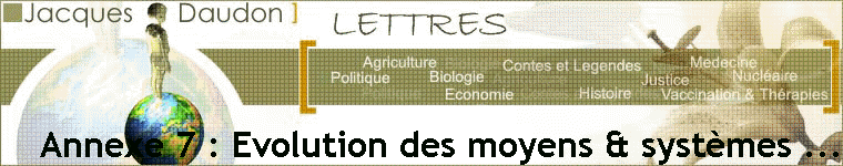 Annexe 7 : Evolution des moyens & systèmes ...